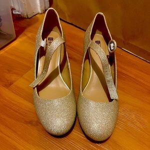 Gold Sparky heels